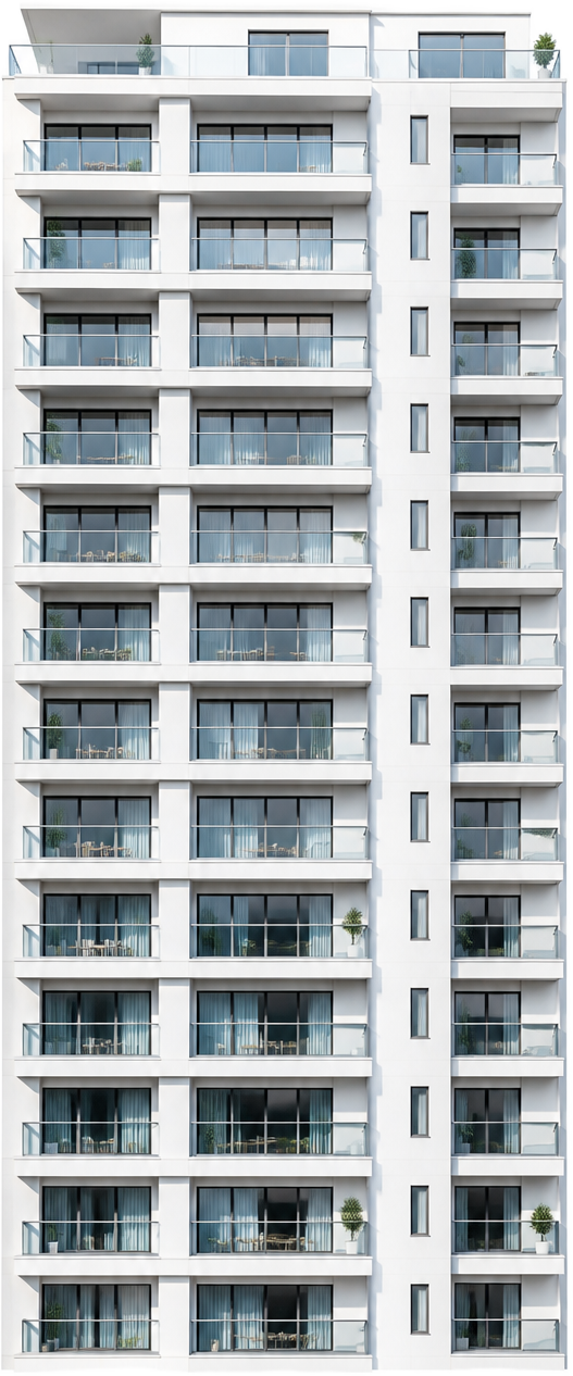 Prédio residencial alto de vários andares